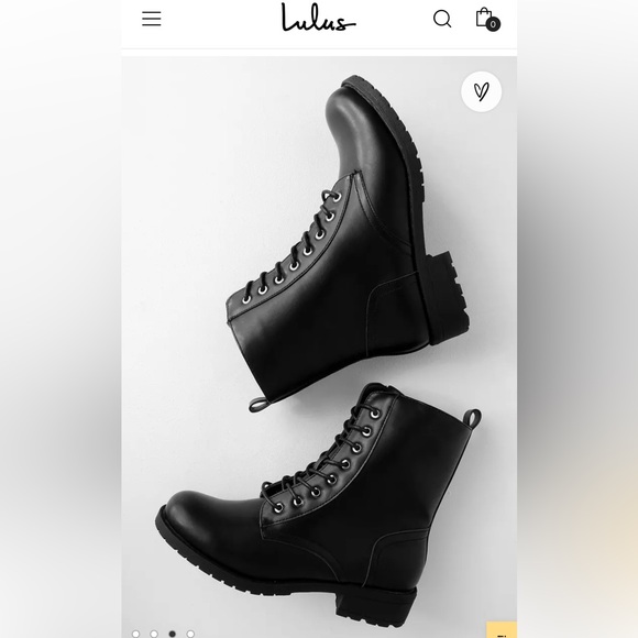LULU’S Bellah Black Lace-Up Combat Boots - Picture 8 of 8